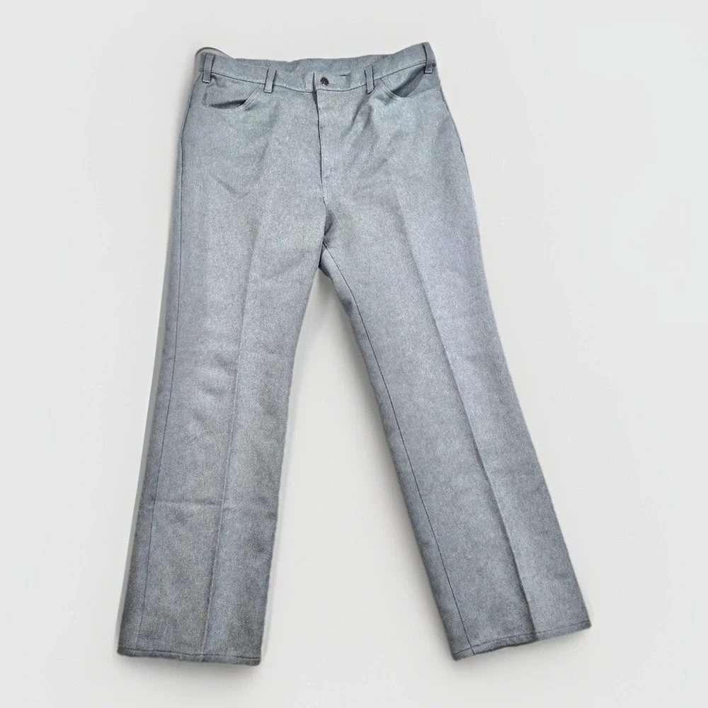 Levi's Action Slacks Mens 38x32 Grey Vintage Straight Leg Trousers Pants